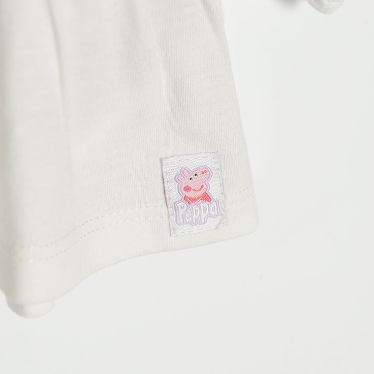 Cool Club, Bluza cu maneca lunga pentru fete, ecru, imprimeu Peppa Pig