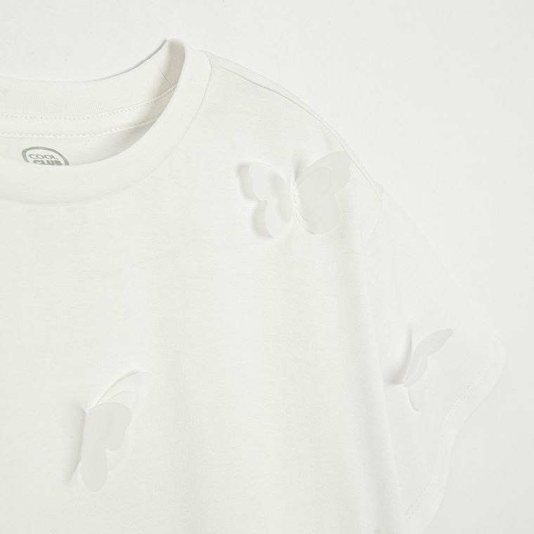 Cool Club, Bluza cu maneca scurta pentru fete, alb