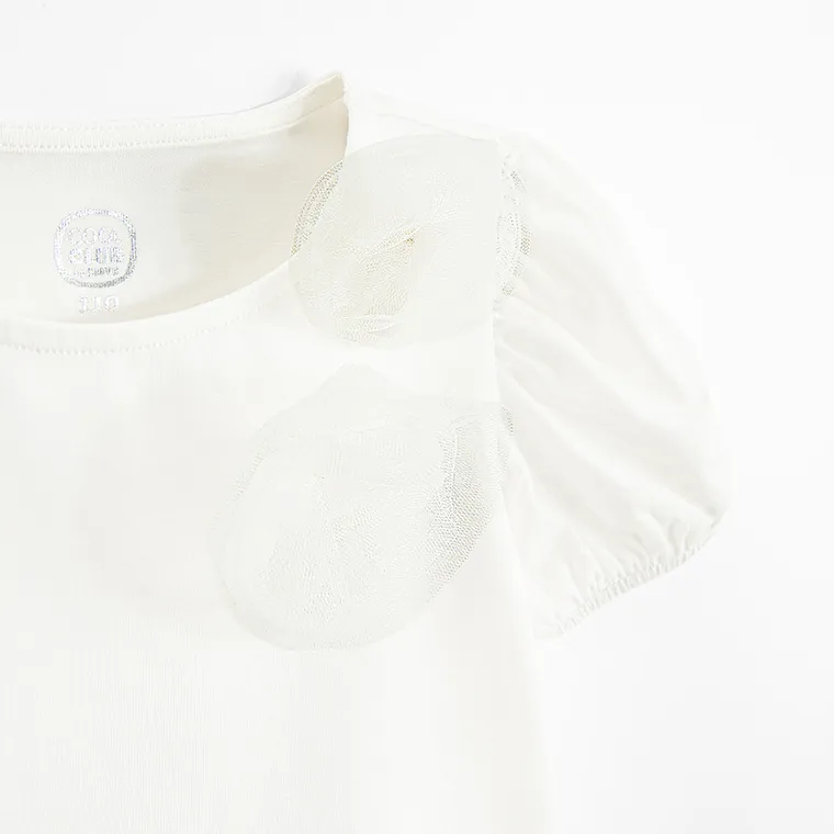 Cool Club, Bluza cu maneca scurta pentru fete, alb