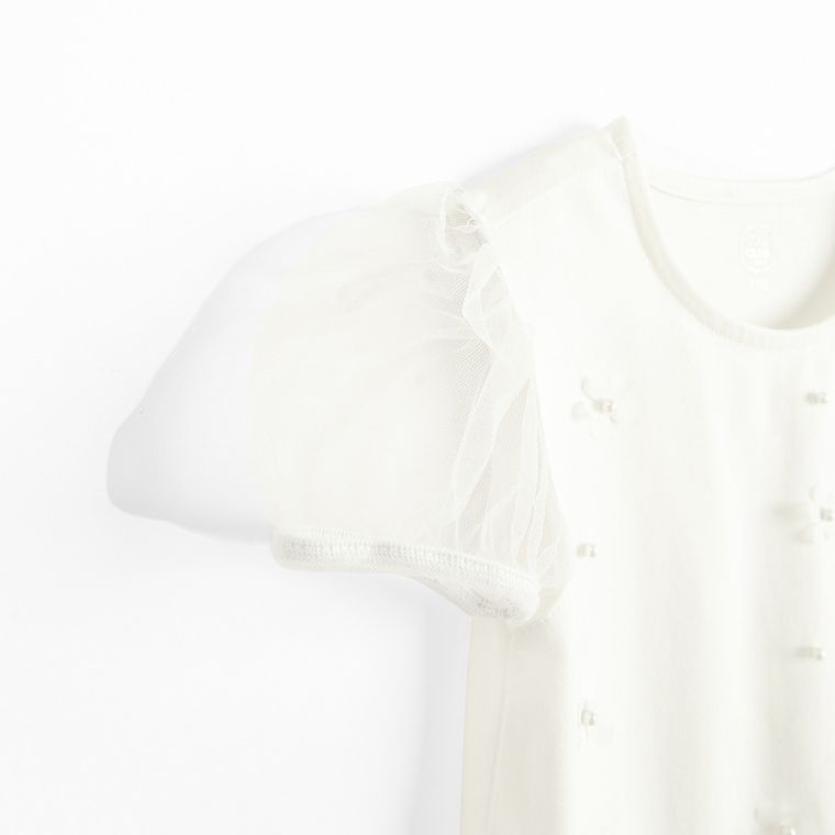 Cool Club, Bluza cu maneca scurta pentru fete, alb