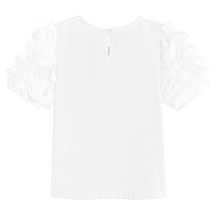 Cool Club, Bluza cu maneca scurta pentru fete, alb