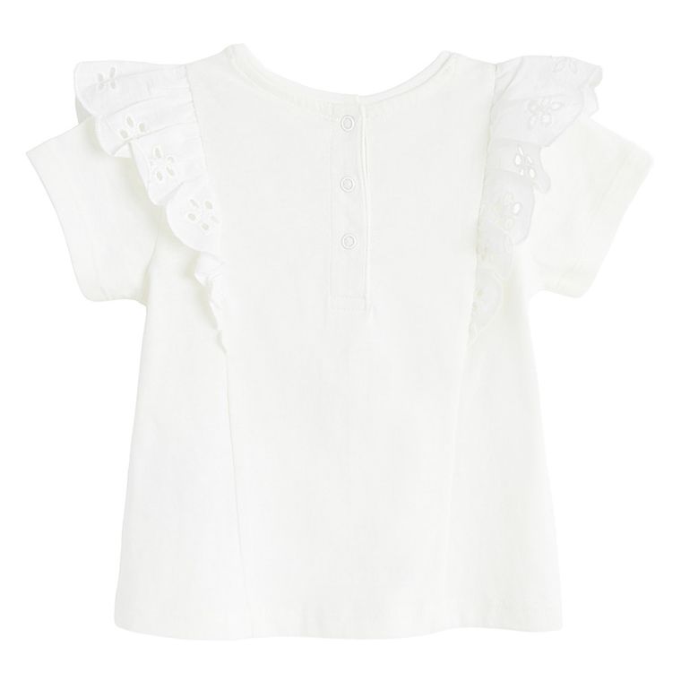 Cool Club, Bluza cu maneca scurta pentru fete, alb