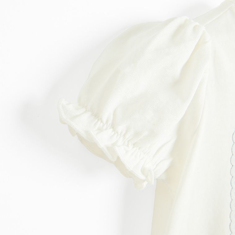 Cool Club, Bluza cu maneca scurta pentru fete, alb