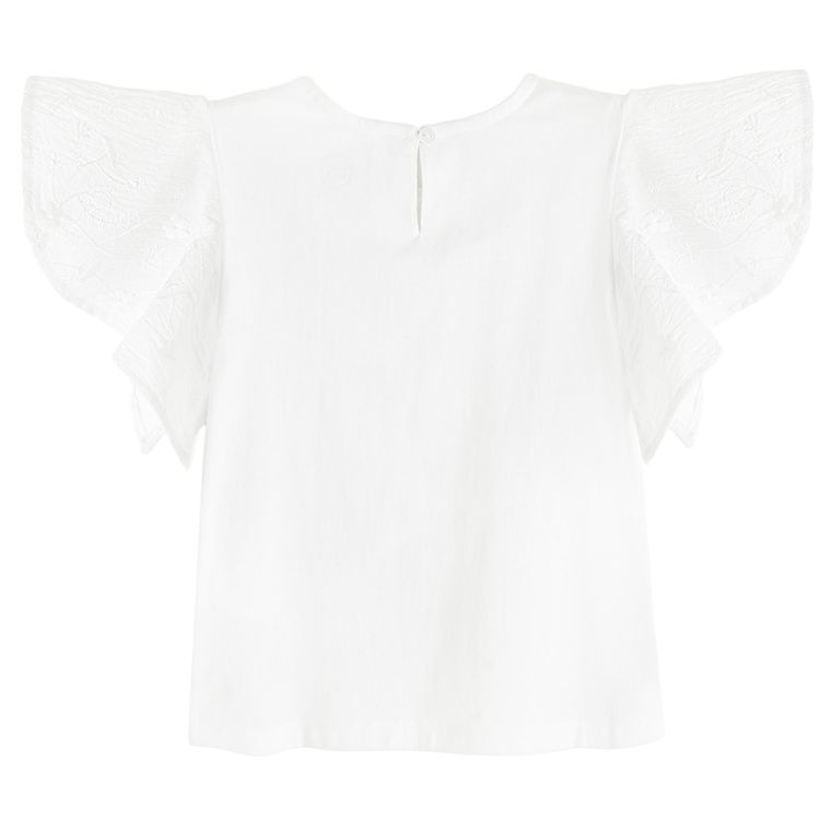 Cool Club, Bluza cu maneca scurta pentru fete, alb