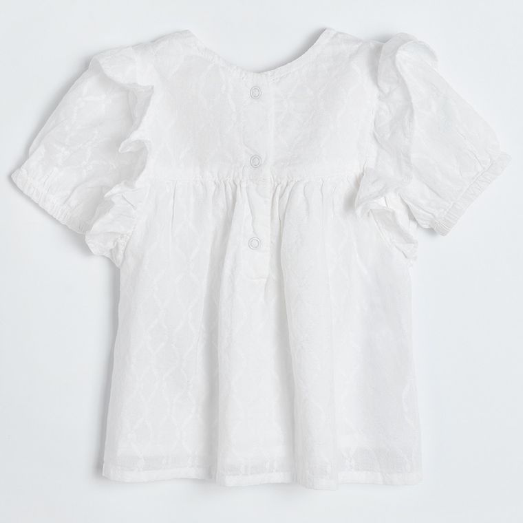 Cool Club, Bluza cu maneca scurta pentru fete, ecru