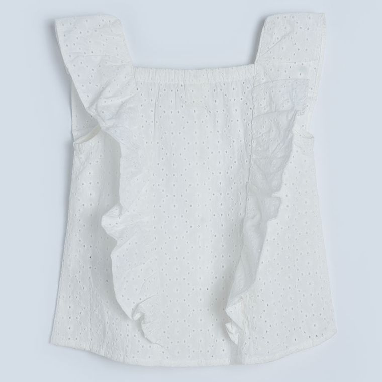 Cool Club, Bluza fara maneci pentru fete, alb