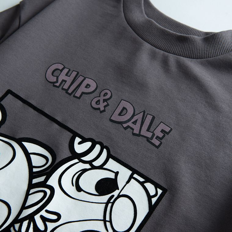 Cool Club, Bluza pentru fete, granit, imprimeu Chip & Dale