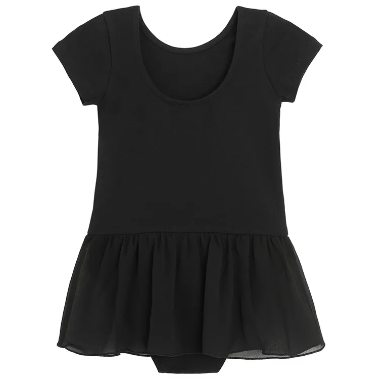 Cool Club, Body balet cu maneca scurta pentru fete, negru