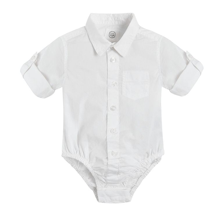 Cool Club, Body cu maneca lunga, camasa alba