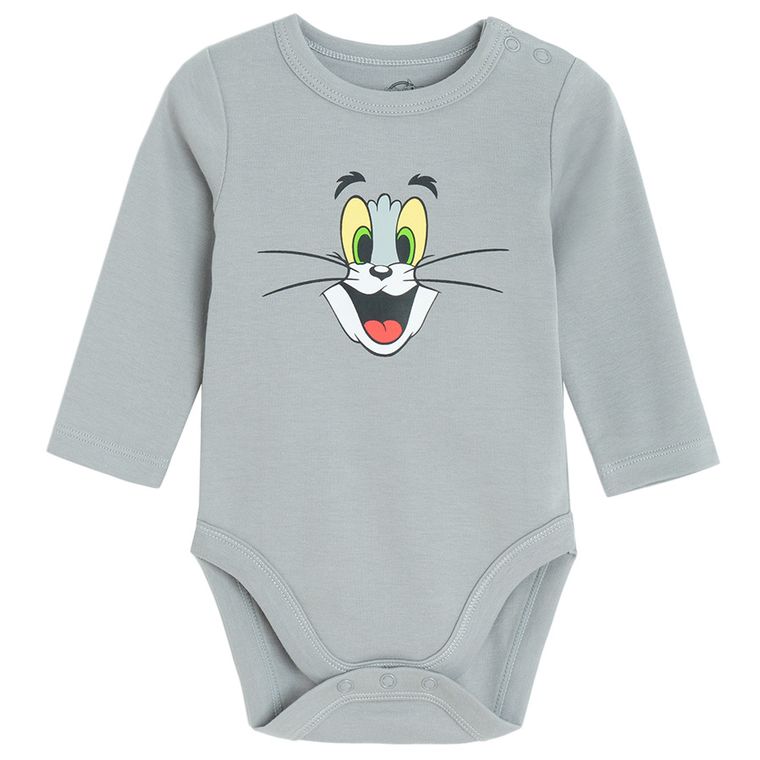 Cool Club, Body cu maneca lunga pentru baieti, mix, imprimeu Tom & Jerry, set, 3 buc.