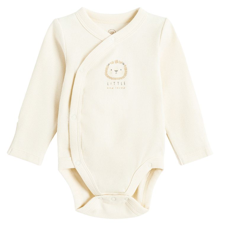 Cool Club, Body cu maneca lunga pentru bebelusi, din tricot striat, mix, set, 2 buc.
