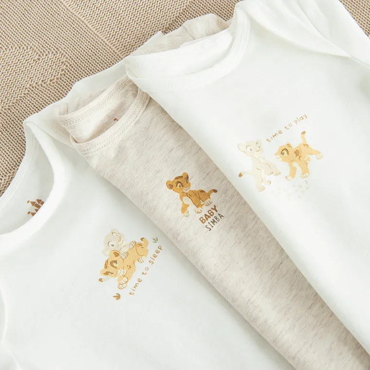 Cool Club, Body cu maneca scurta pentru baieti, mix, set, 4 buc., imprimeu Lion King