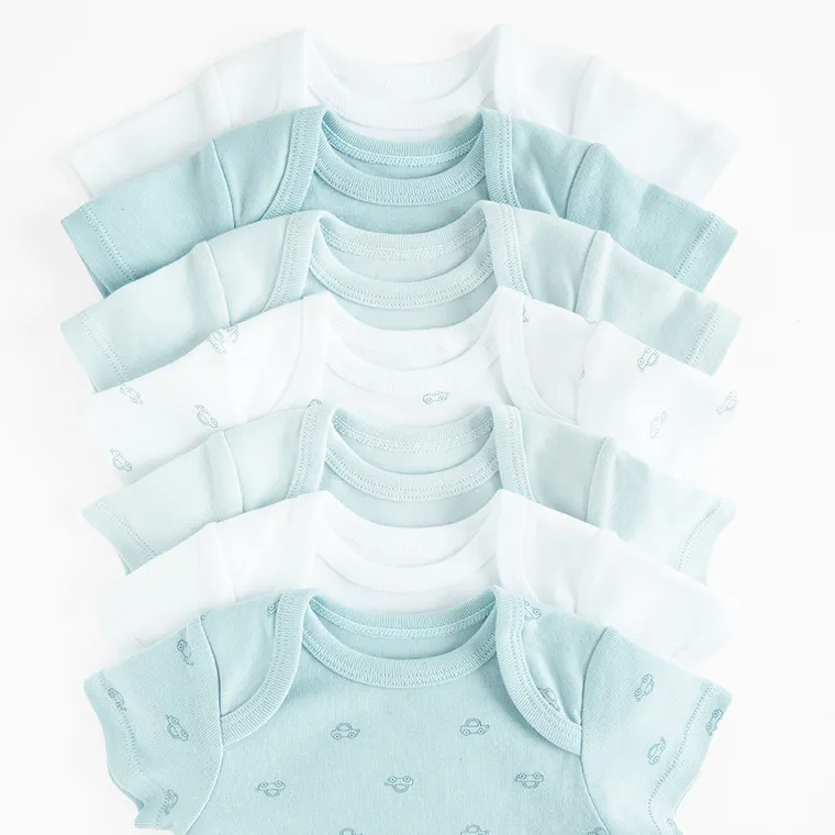 Cool Club, Body cu maneca scurta pentru baieti, mix, set, 7 buc.