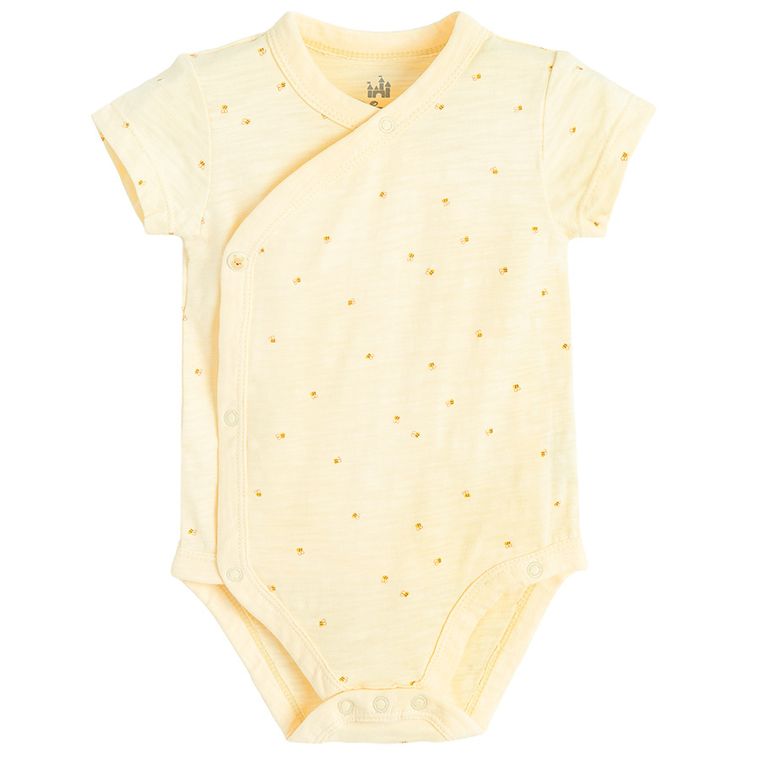 Cool Club, Body cu maneca scurta pentru bebelusi, mix, set, 2 buc., imprimeu Winnie the Pooh