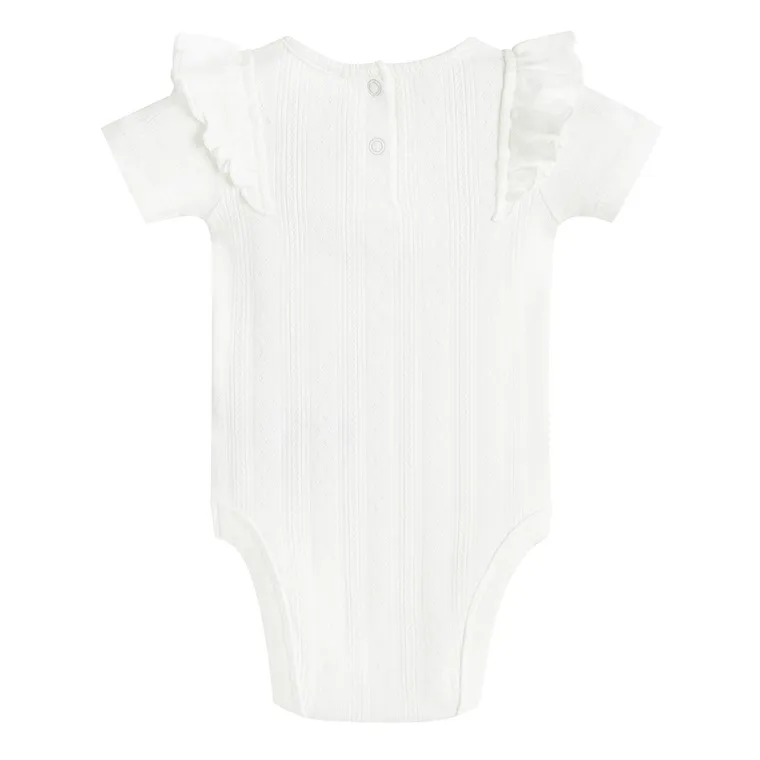 Cool Club, Body cu maneca scurta pentru fete, alb