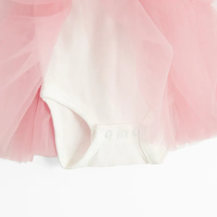 Cool Club, Body cu maneca scurta pentru fete, alb, imprimeu Lilo si Stitch