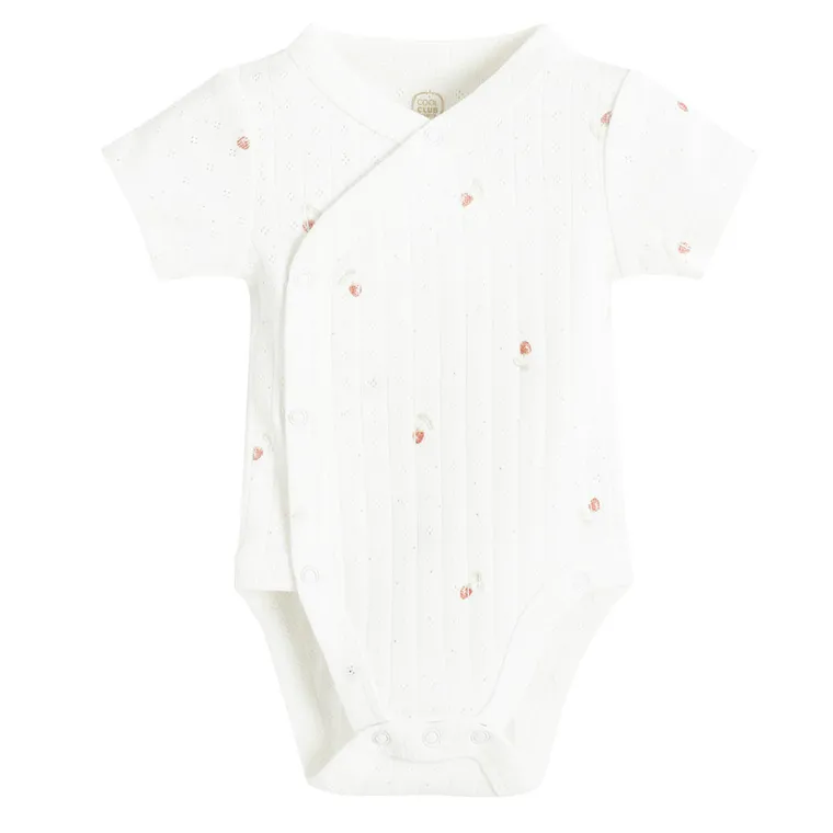 Cool Club, Body cu maneca scurta pentru fete, alb, set, 2 buc.