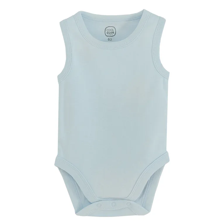 Cool Club, Body fara maneci pentru baieti, albastru, alb, set, 3 buc.