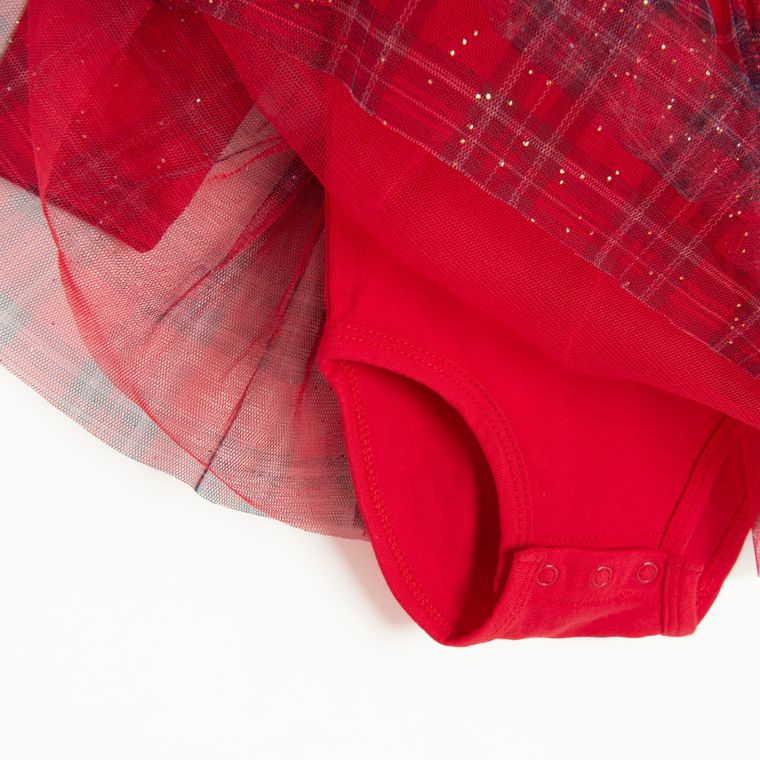 Cool Club, Body-rochie cu maneca lunga pentru fete, rosu