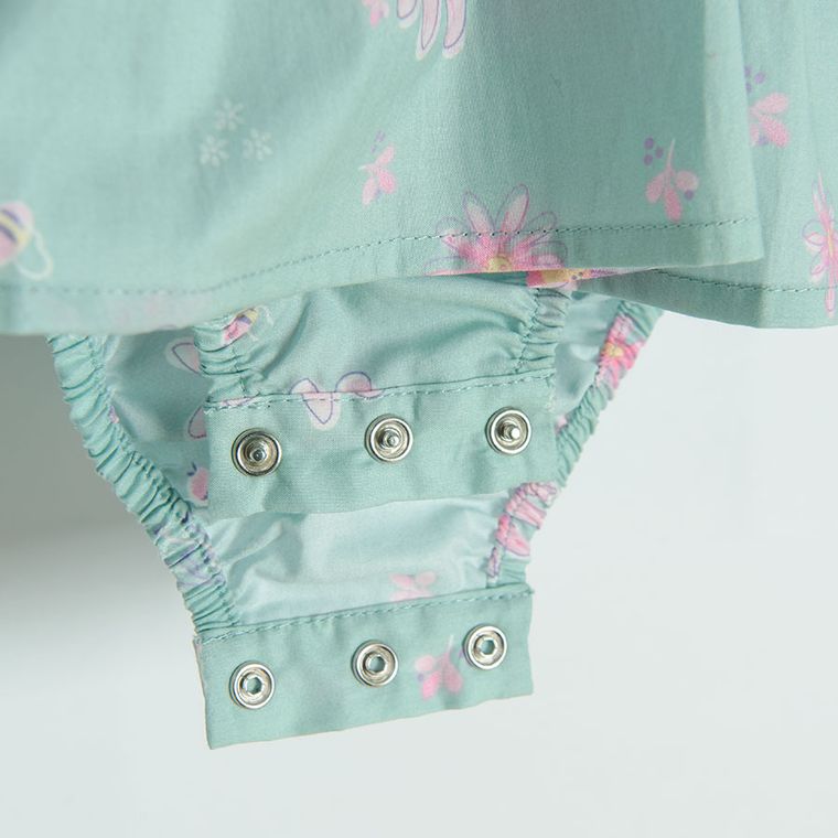 Cool Club, Body-rochie cu maneca lunga pentru fete, verde