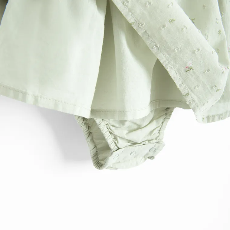 Cool Club, Body-rochie cu maneca lunga pentru fete, verde