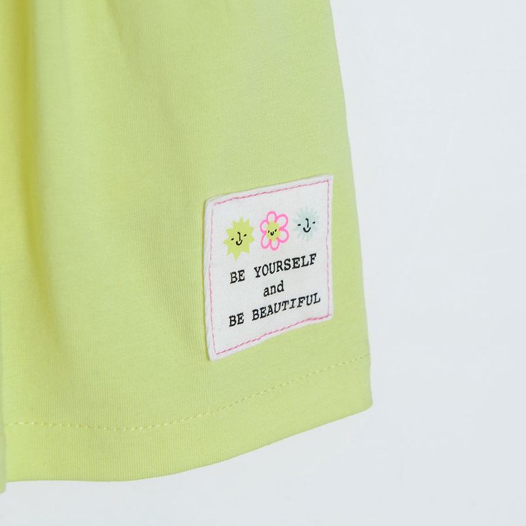 Cool Club, Body-rochie cu maneca scurta pentru fete, galben