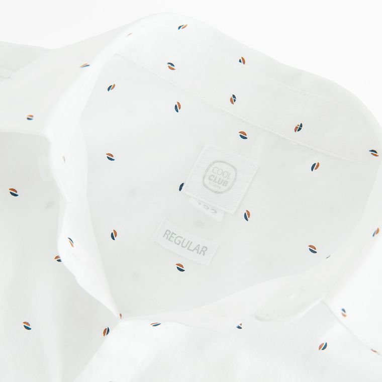 Cool Club, Camasa cu maneca scurta pentru baieti, regular, alb