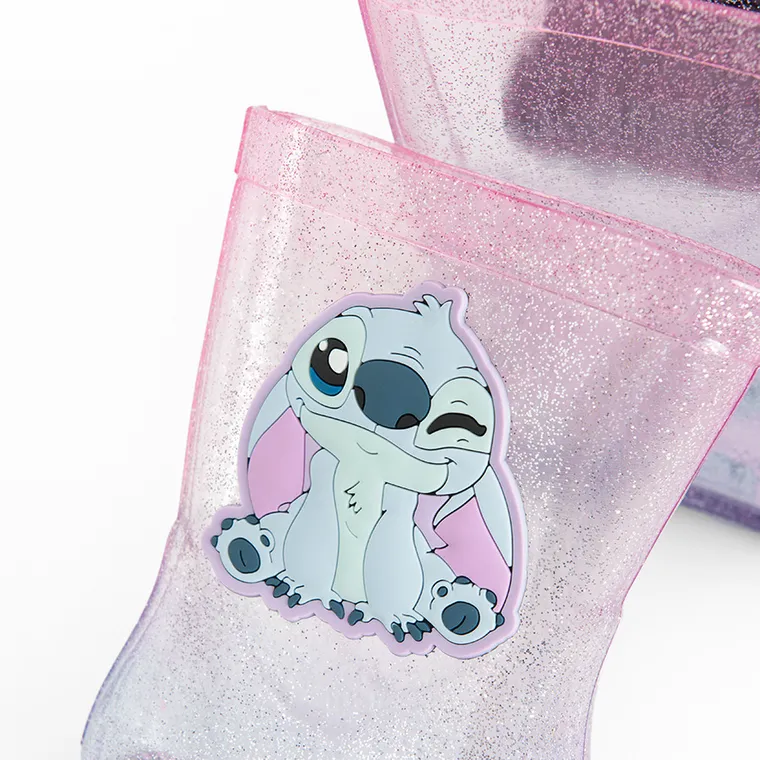 Cool Club, Cizme de cauciuc pentru fete, violet, imprimeu Lilo si Stitch
