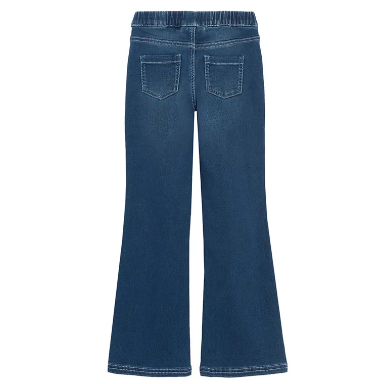 Cool Club, Colanti denim pentru fete, croiala flare, albastru