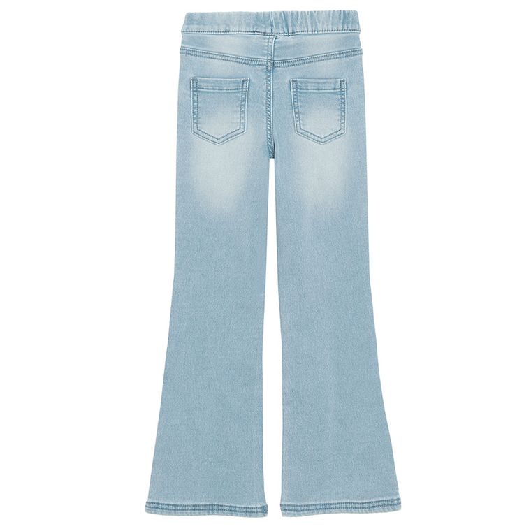 Cool Club, Colanti denim pentru fete, croiala flare, albastru