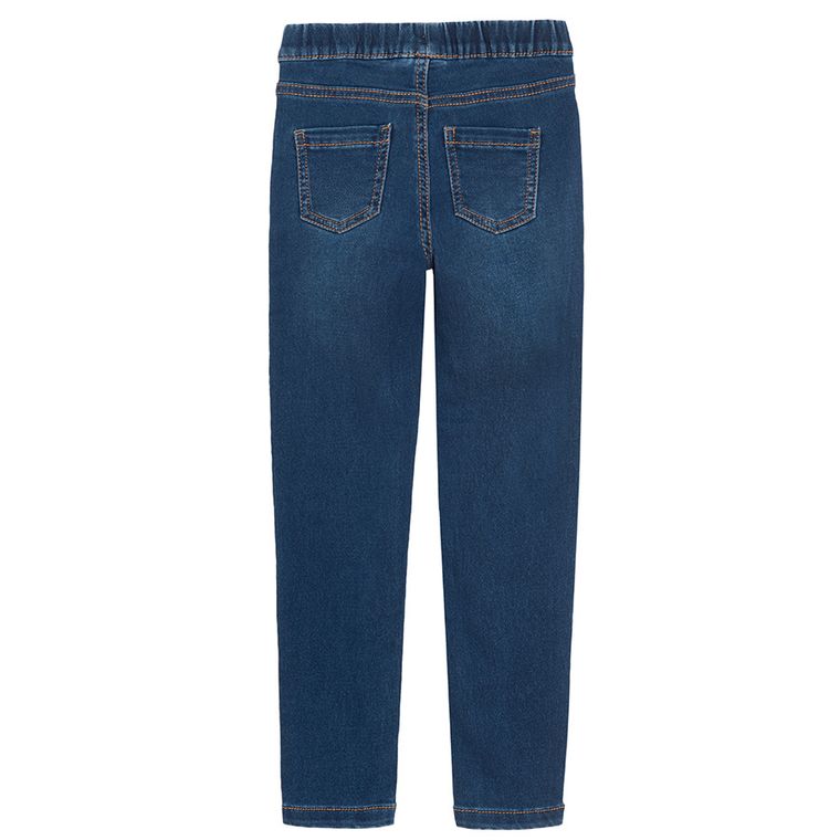 Cool Club, Colanti denim pentru fete, croiala regular, albastru