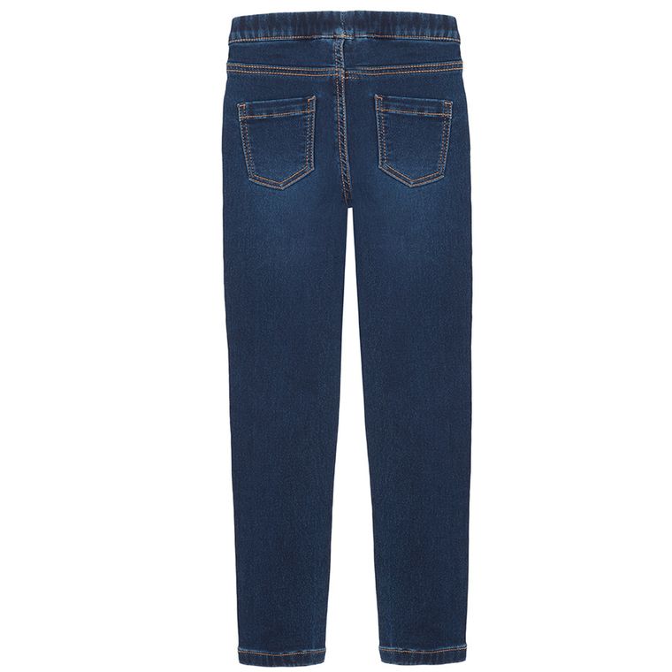 Cool Club, Colanti denim pentru fete, croiala slim, albastru