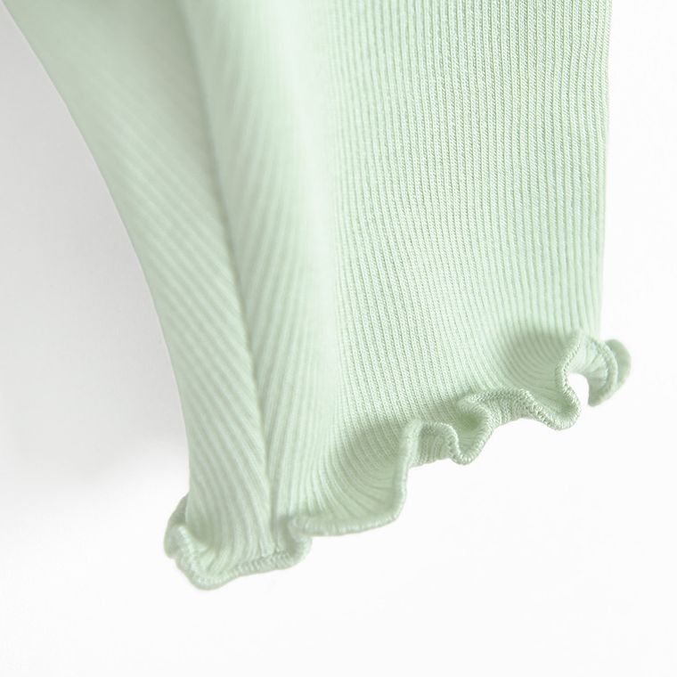 Cool Club, Colanti pentru fete 3/4, din tricot striat, verde