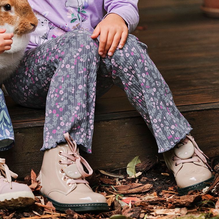 Cool Club, Colanti pentru fete, evazati, din tricot striat, granit