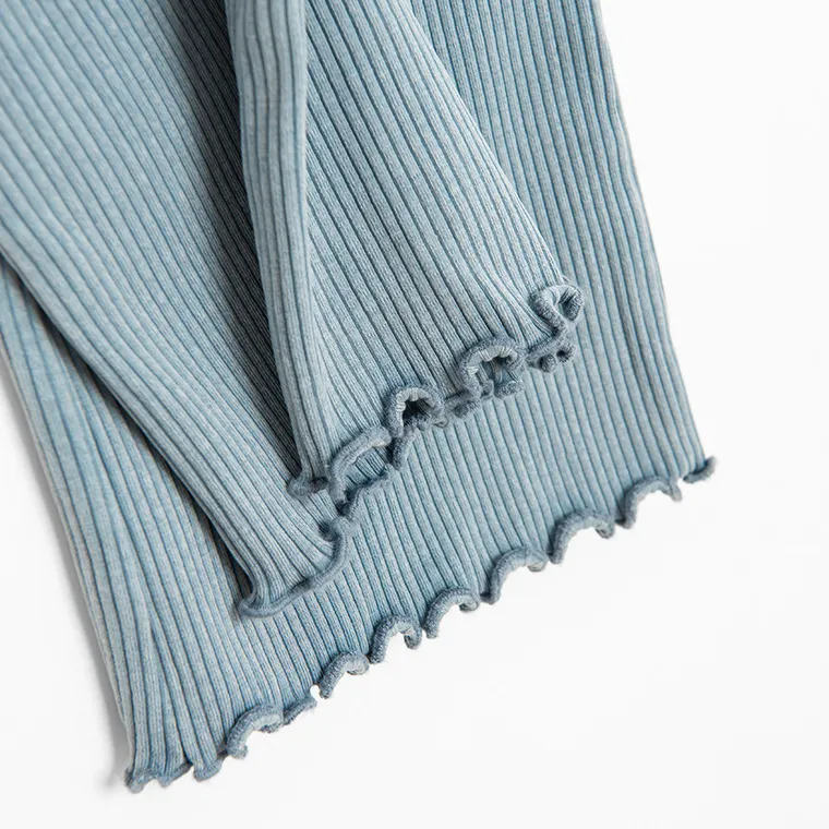 Cool Club, Colanti pentru fete, flare, din tricot striat, albastru