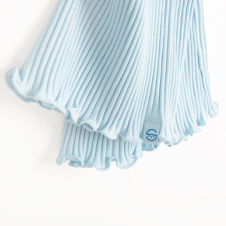 Cool Club, Colanti pentru fete, flare, din tricot striat, albastru