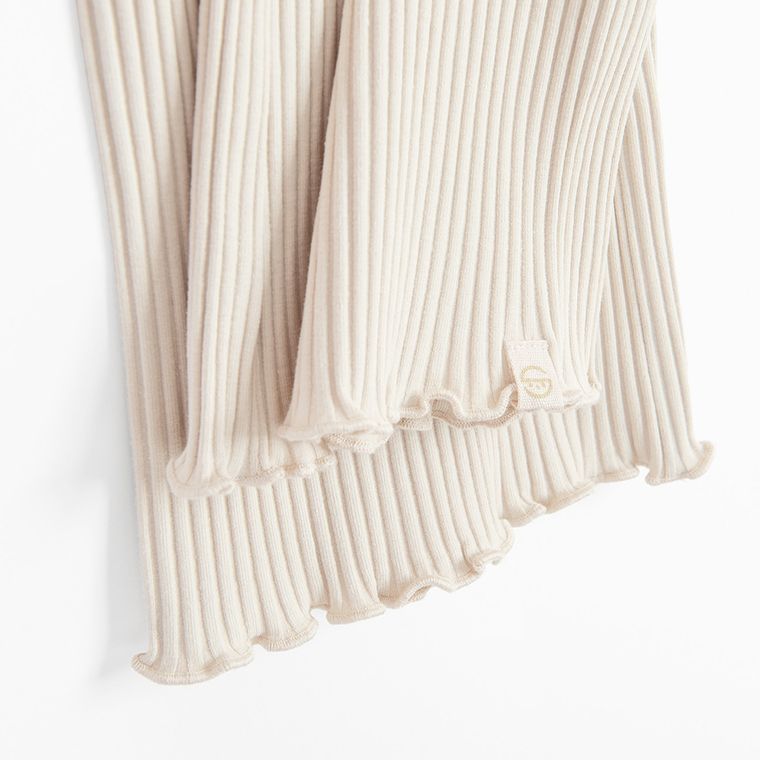 Cool Club, Colanti pentru fete, flare, din tricot striat, bej