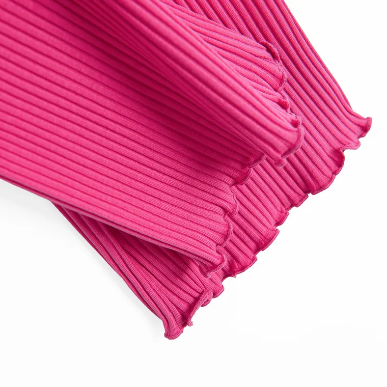 Cool Club, Colanti pentru fete, flare, din tricot striat, roz