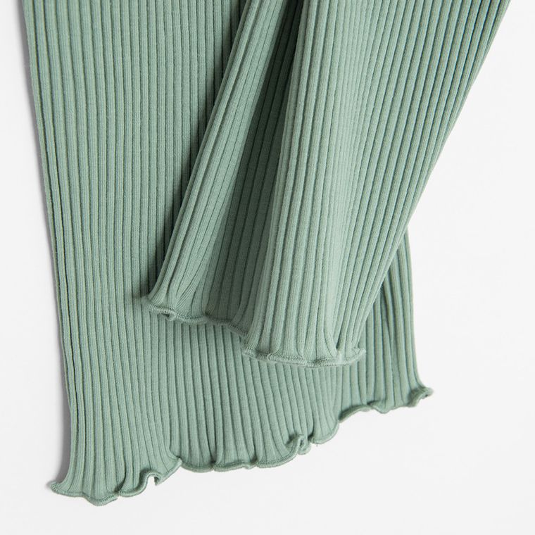 Cool Club, Colanti pentru fete, flare, din tricot striat, verde