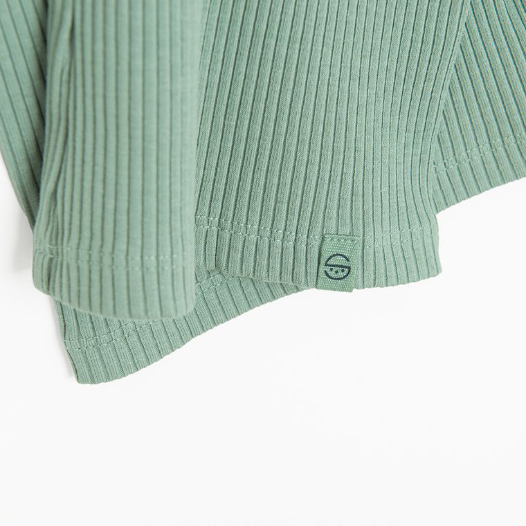 Cool Club, Colanti pentru fete, flare, din tricot striat, verde