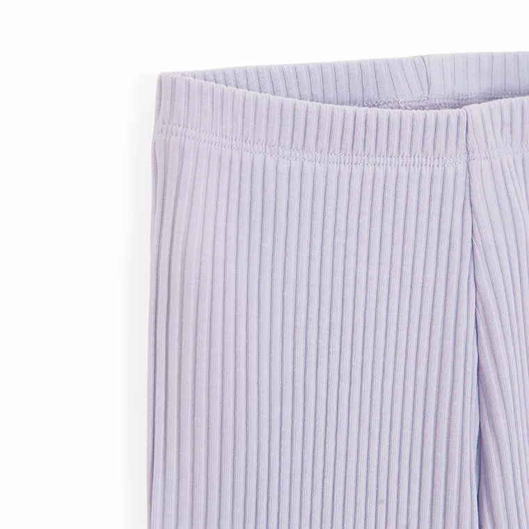 Cool Club, Colanti pentru fete, flare, din tricot striat, violet