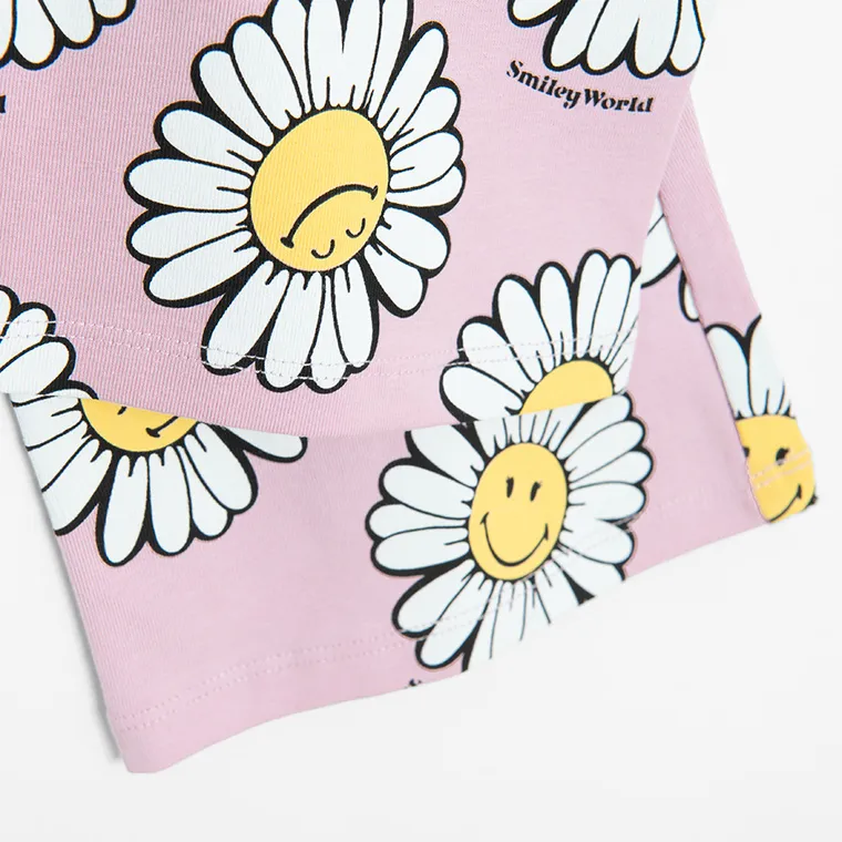 Cool Club, Colanti pentru fete, flare, roz, imprimeu SmileWorld