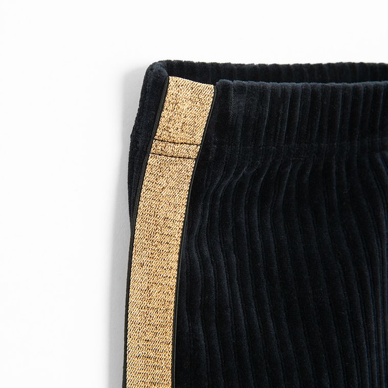 Cool Club, Colanti pentru fete, flare, velur, din tricot striat, negru, imprimeu Harry Potter