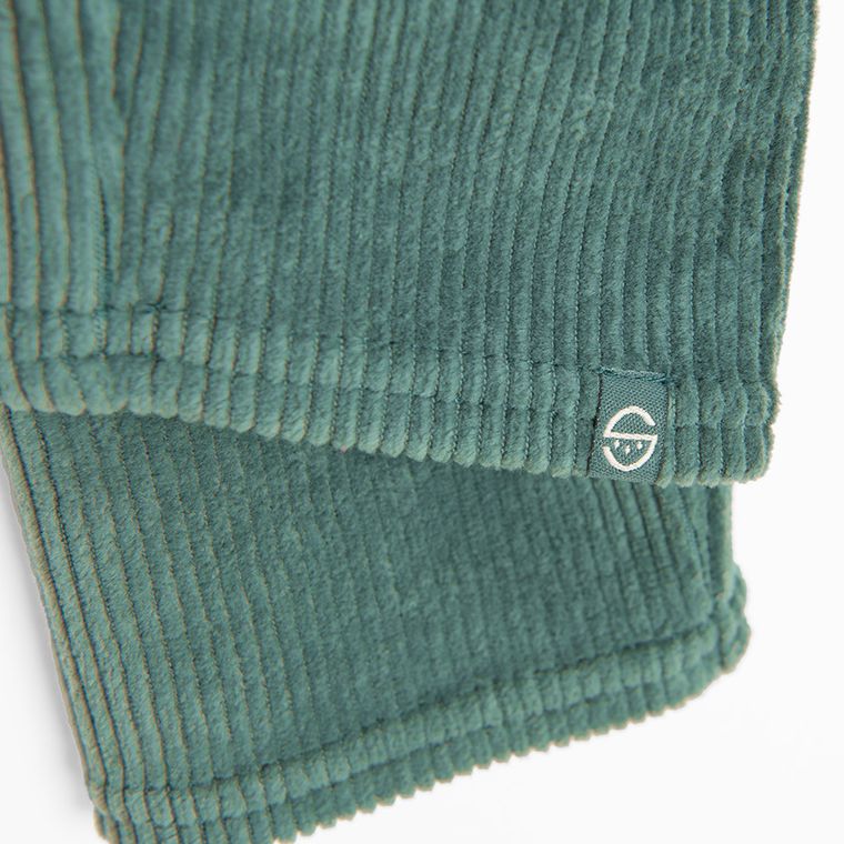 Cool Club, Colanti pentru fete, velur, din tricot striat, verde