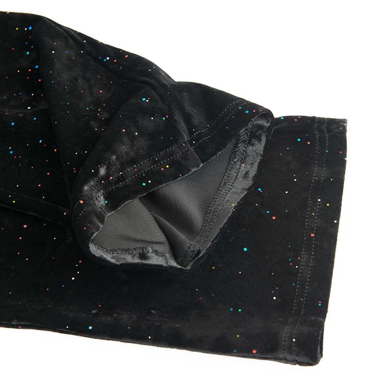 Cool Club, Colanti pentru fete, velur, flare, negru