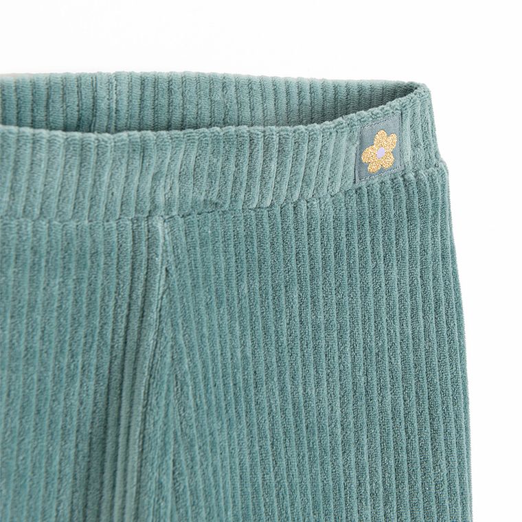 Cool Club, Colanti pentru fete, velur, flare, verde