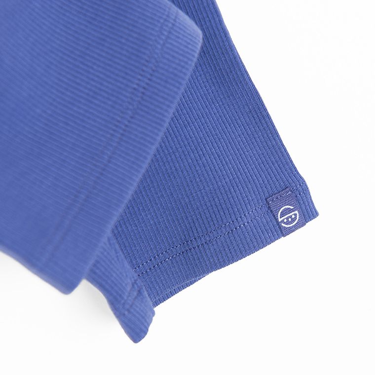 Cool Club, Colanti scurti pentru fete, din tricot striat, albastru