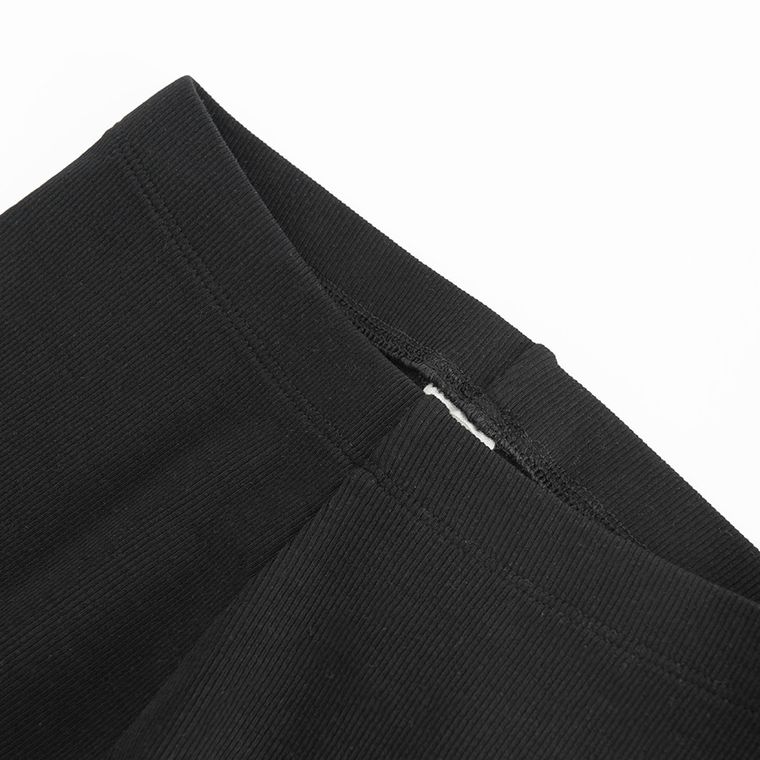 Cool Club, Colanti scurti pentru fete, din tricot striat, negru