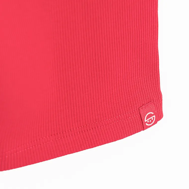 Cool Club, Colanti scurti pentru fete, din tricot striat, rosu