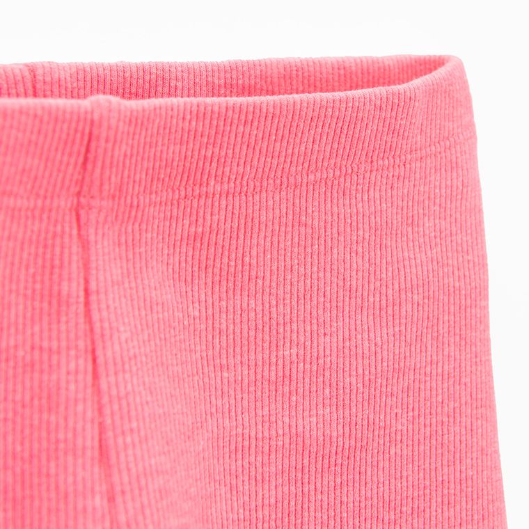 Cool Club, Colanti scurti pentru fete, din tricot striat, roz